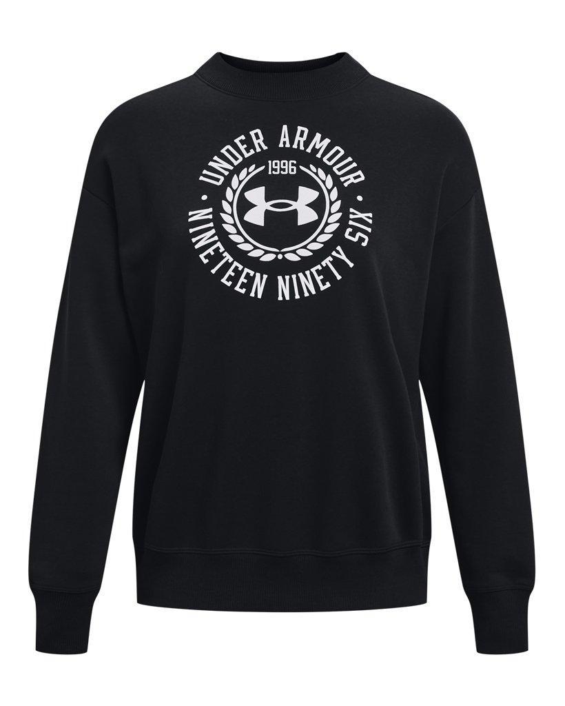 Women's UA Rival Fleece Crest Graphic Crew Product Image