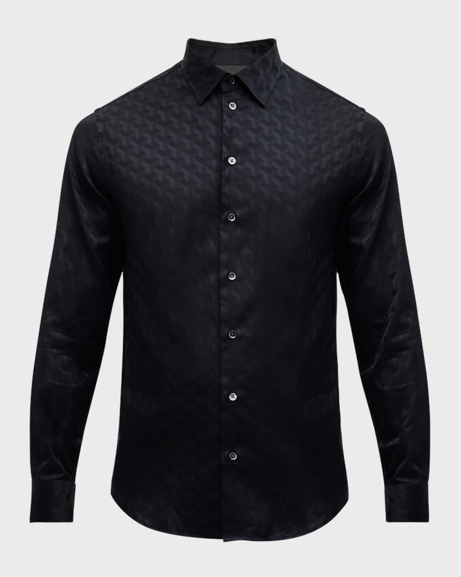 Men's Cotton Jacquard Sport Shirt Product Image