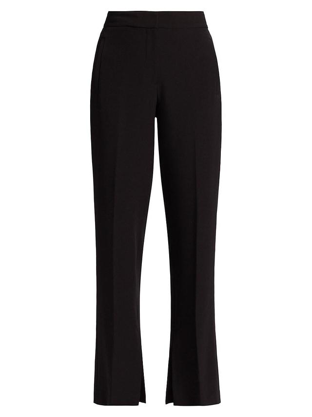 Womens High-Rise Split-Hem Trousers Product Image