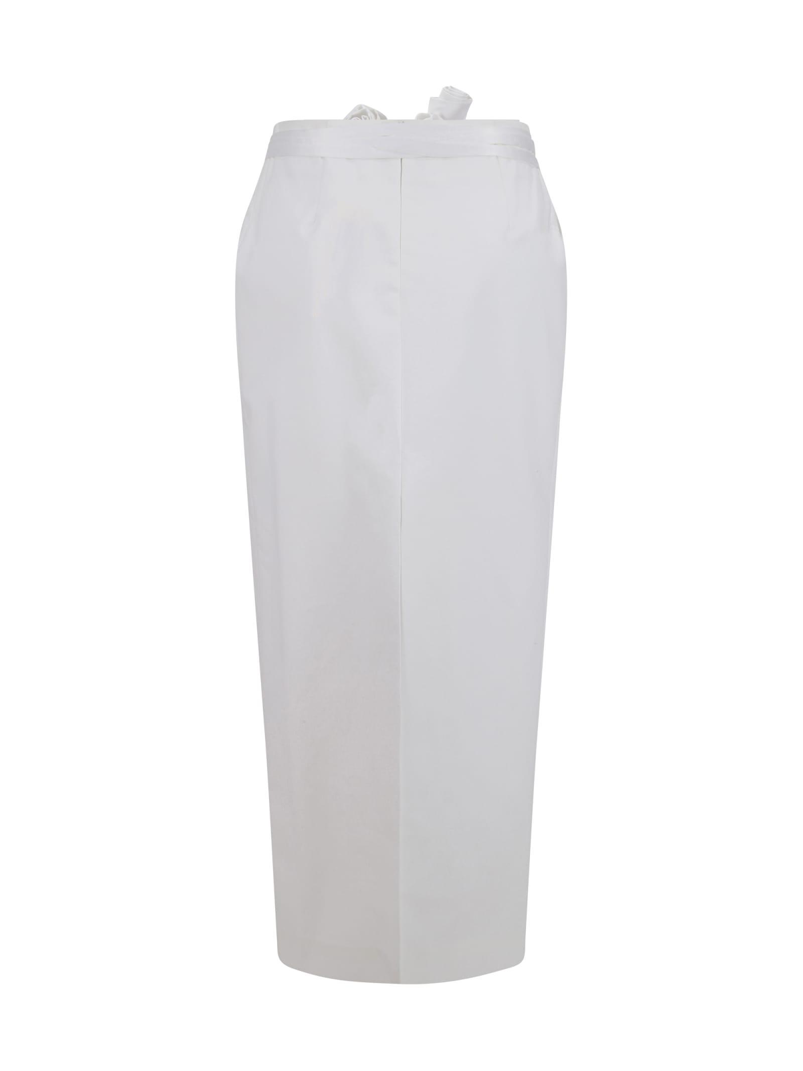 MAGDA BUTRYM Midi Skirt In White Product Image