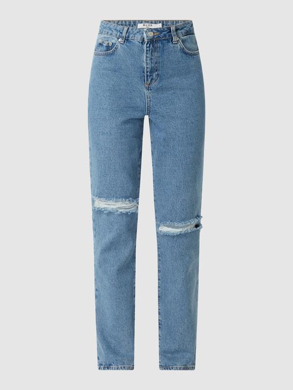 NA-KD Destroyed Straight Denim Product Image