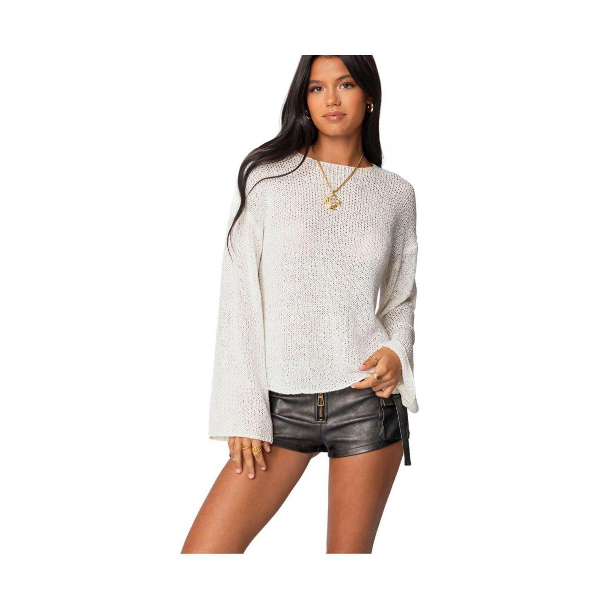 Edikted Womens Drop Shoulder Light Knit Sweater Product Image