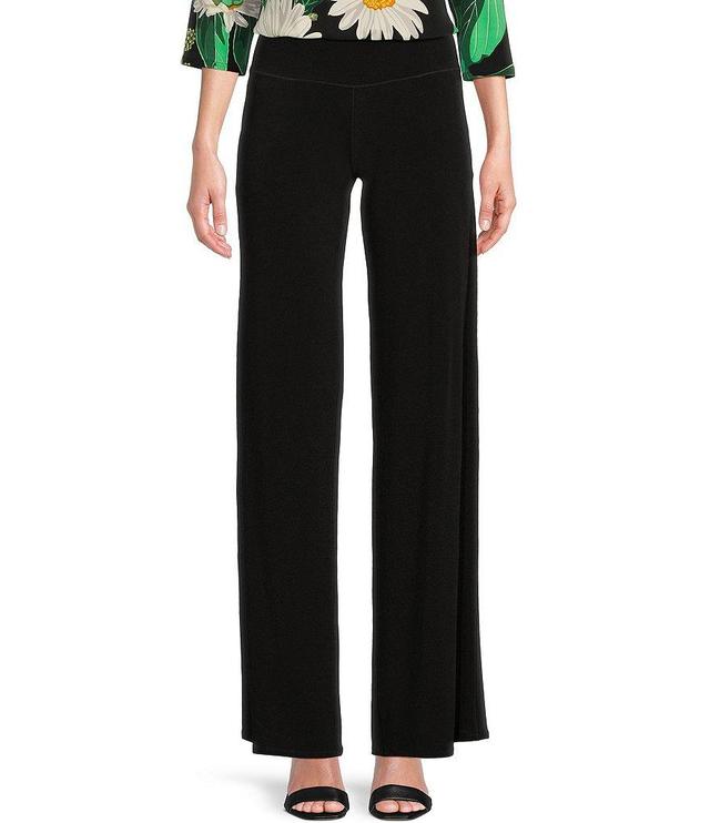 Eva Varro Knit Jersey Side-Seam Pockets Wide-Leg Pull-On Pants Product Image