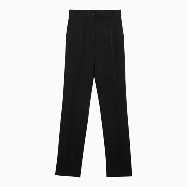 DOLCE & GABBANA Dolce&gabbana Black Wool And Silk Trousers Women Product Image