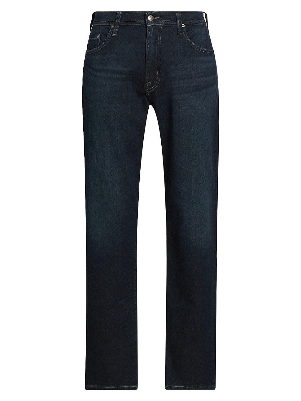 Mens Graduate Mid-Rise Straight-Leg Jeans Product Image