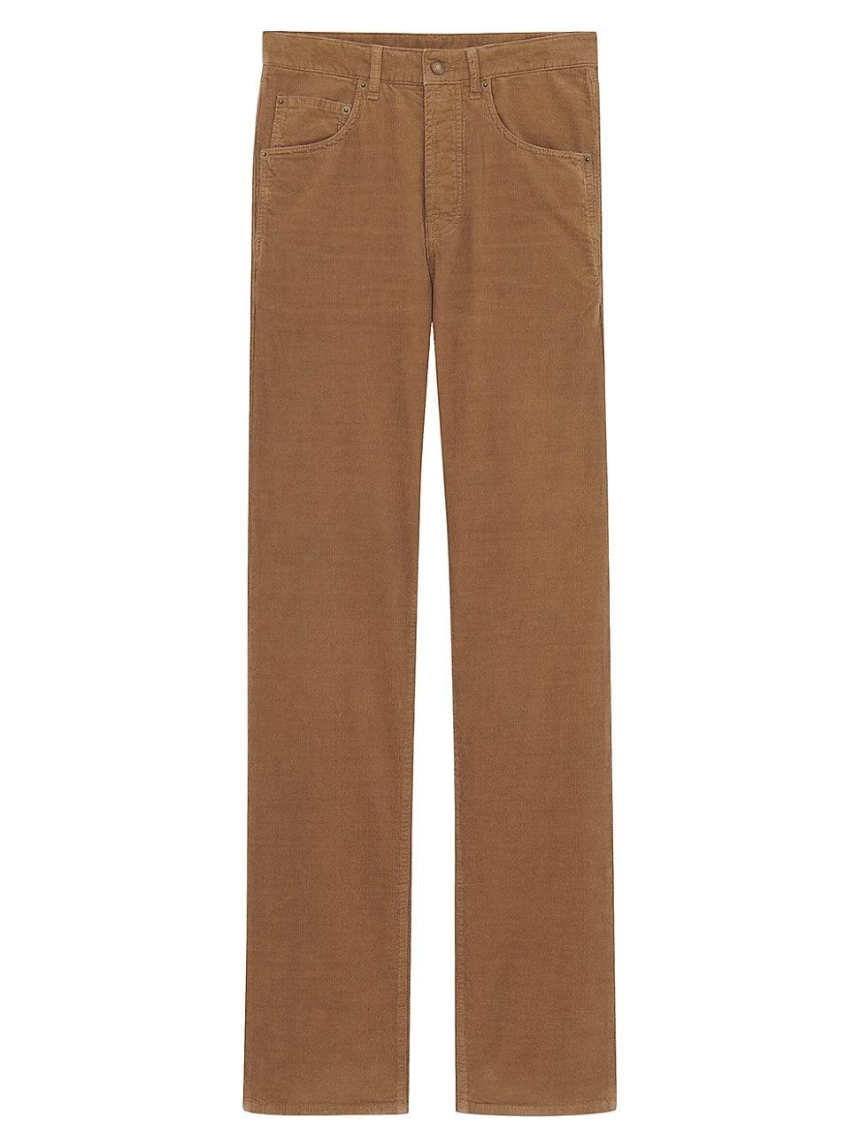 Womens Long Baggy Jeans In Fall Leaf Corduroy Product Image