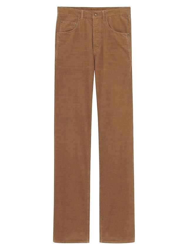 Womens Long Baggy Jeans In Fall Leaf Corduroy Product Image