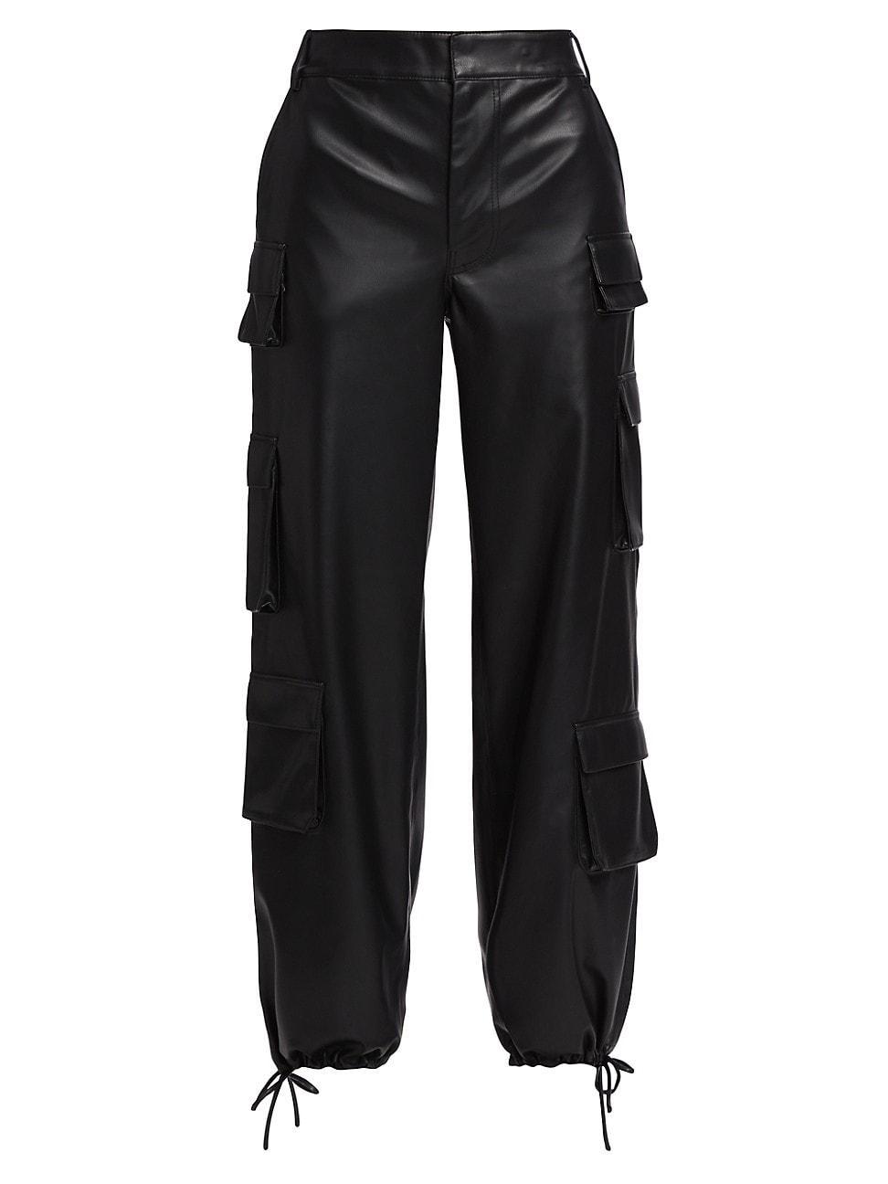 Bobbi Faux-Leather Cargo Pants product image