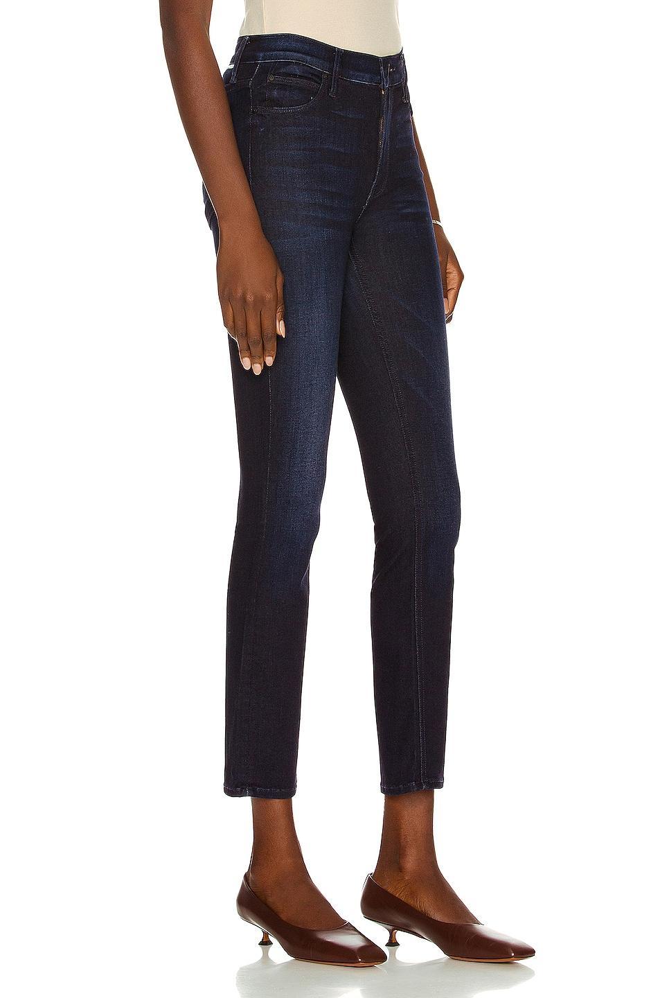 MOTHER The Mid Rise Dazzler Ankle in Now Or Never - Denim-Dark. Size 24 (also in 27). Product Image