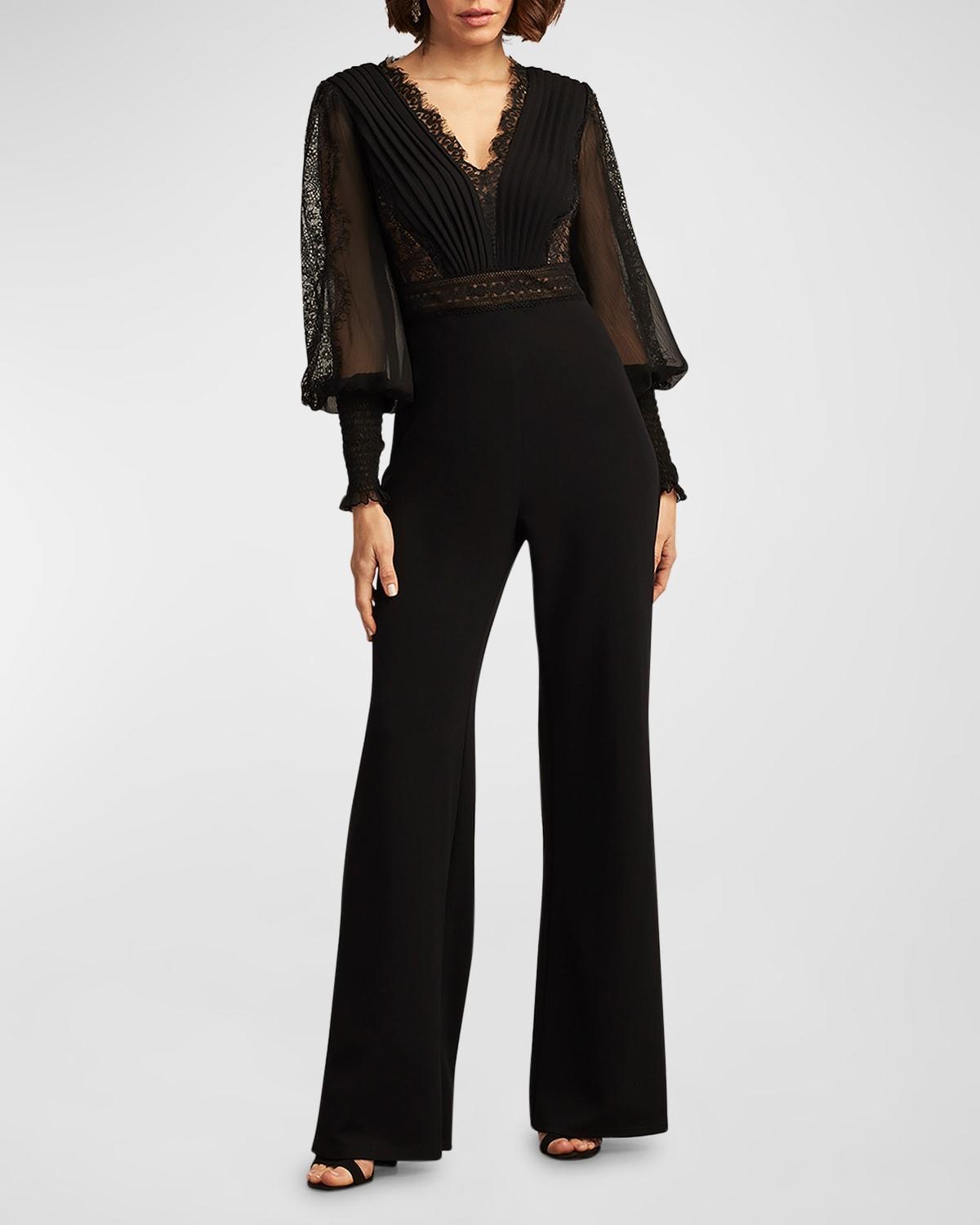 Tadashi Shoji Pintuck Pleat Long Sleeve Jumpsuit Product Image