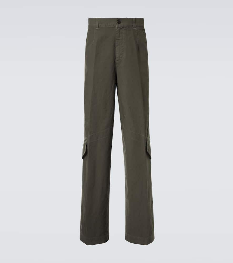 DRIES VAN NOTEN Cotton Cargo Pants In Grey Product Image