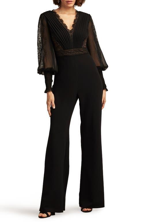 Tadashi Shoji Pintuck Pleat Long Sleeve Jumpsuit Product Image