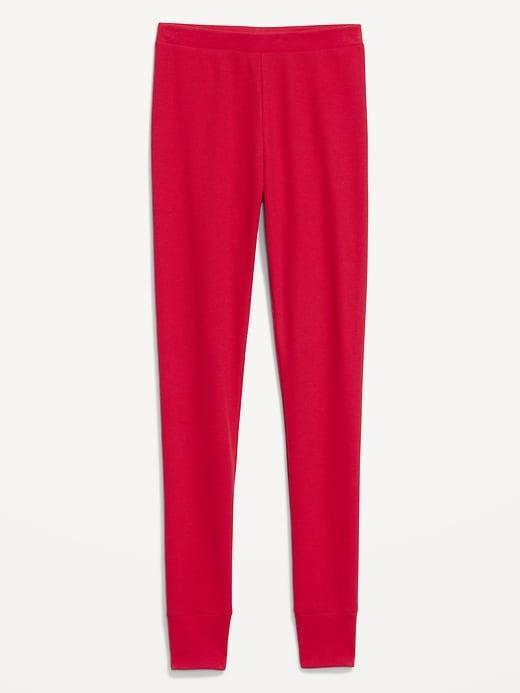 High-Waisted Waffle Pajama Leggings Product Image