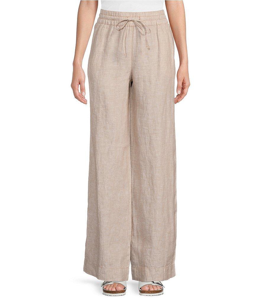 Tommy Bahama Two Palms Wide Leg High Rise Easy Drawstring Linen Pants Product Image