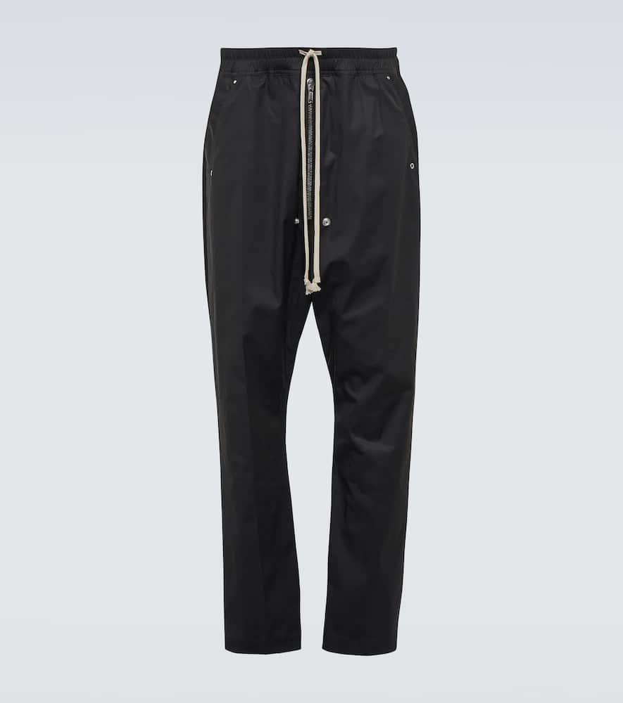 RICK OWENS Drawstring Slim Pants In Black Wool Product Image