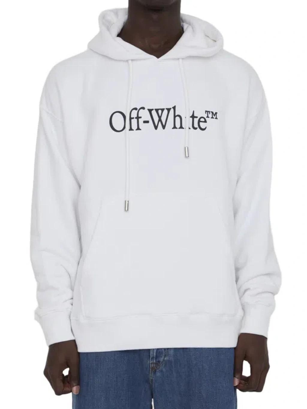 OFF-WHITE Big Bookish Skate Hoodie In White Product Image