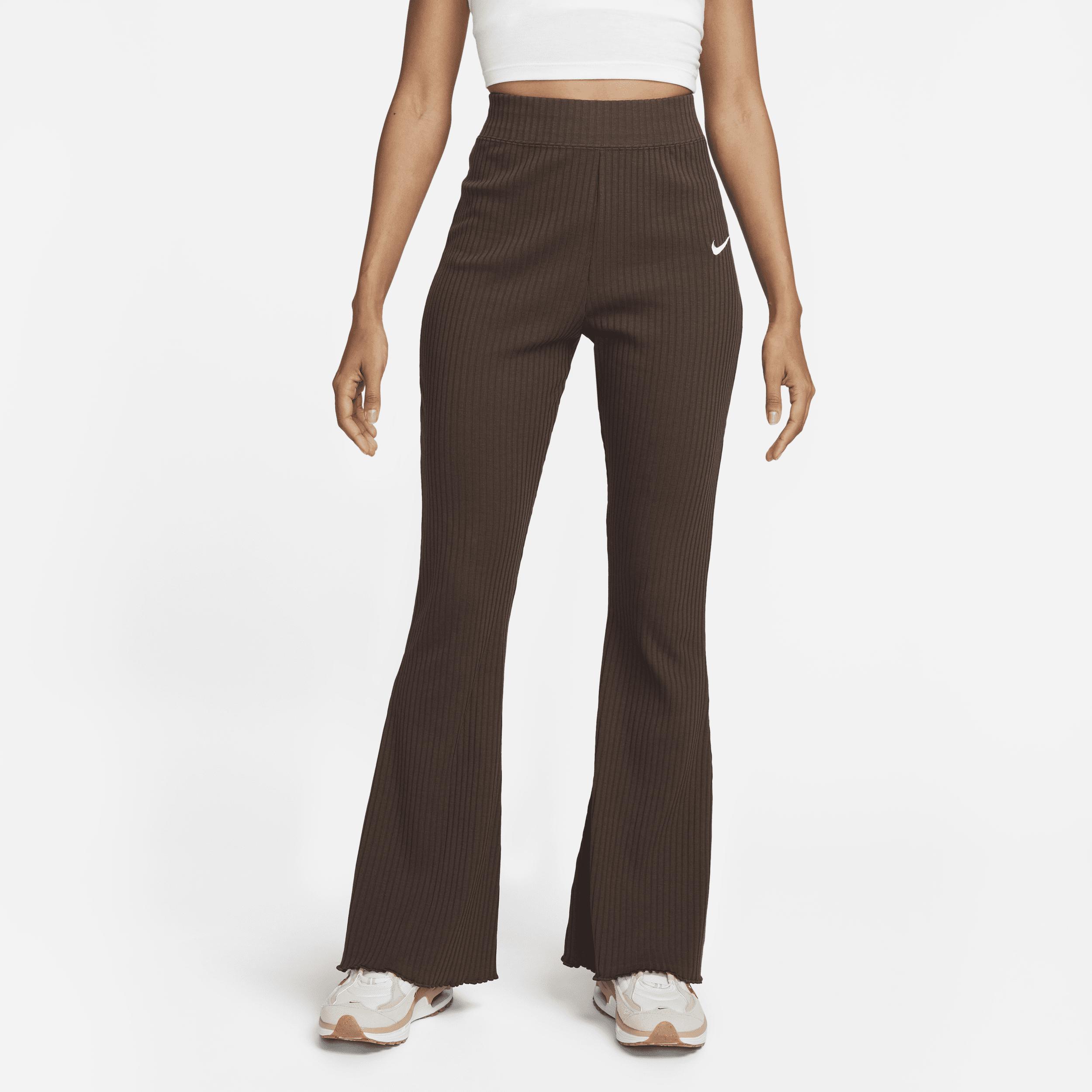 Women's Nike Sportswear High-Waisted Ribbed Jersey Flared Pants Product Image