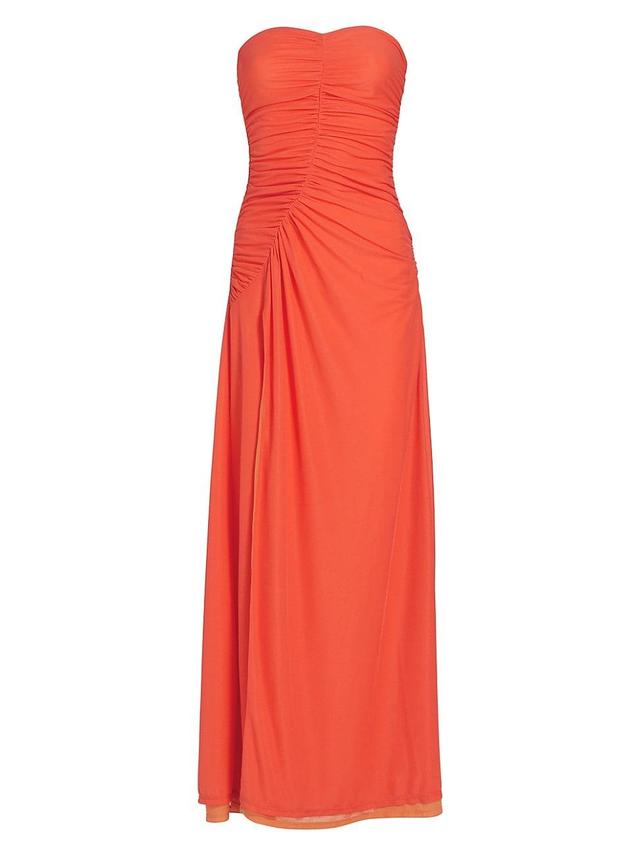 Womens Swizzle Ruched Strapless Maxi Dress Product Image