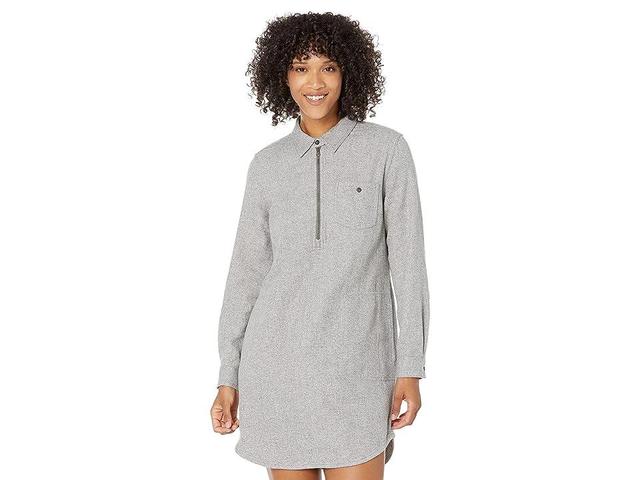 Toad&Co Bodie 1/4 Zip Long Sleeve Dress (Smoke) Women's Dress Product Image