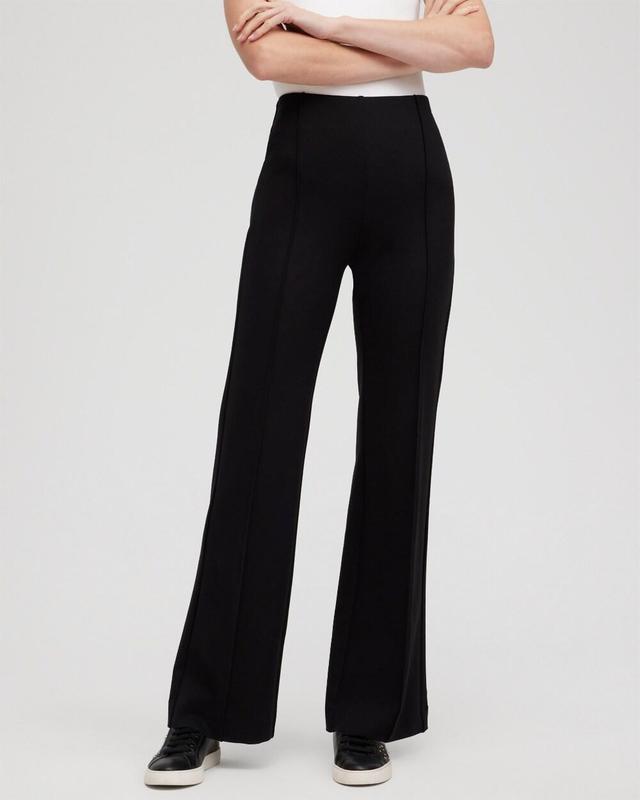 Chico's Women's Ponte Pintuck Wide Leg Pants Product Image