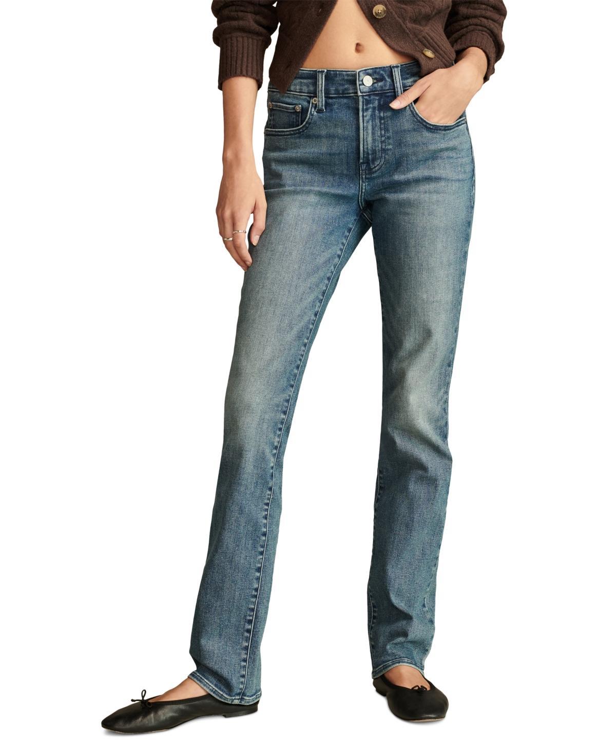 Lucky Brand Womens Curvy Mid Rise Sweet Straight-Leg Jeans product image