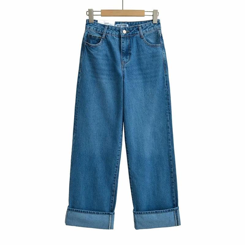 High Waist Wide Leg Jeans Product Image