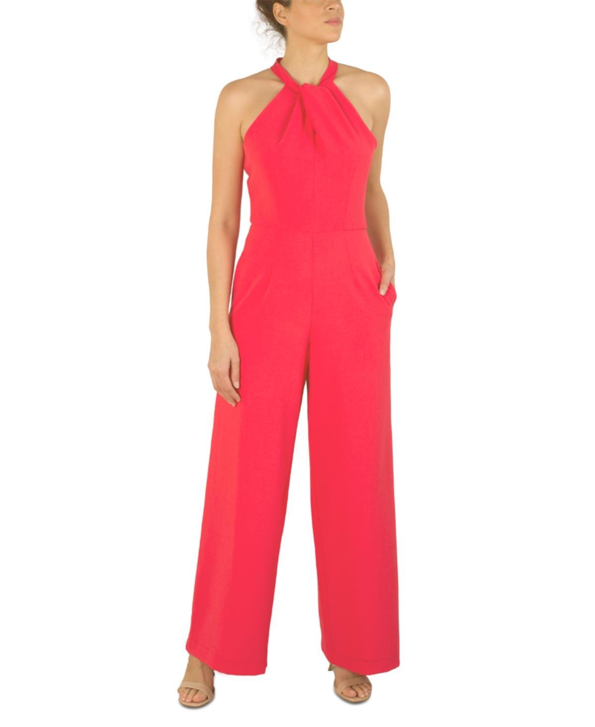 Julia Jordan Women's Halter Neck Jumpsuit Pink Product Image