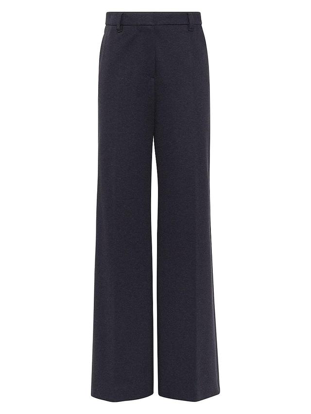 Womens Stretch Cotton Couture Interlock Loose Flared Trousers Product Image