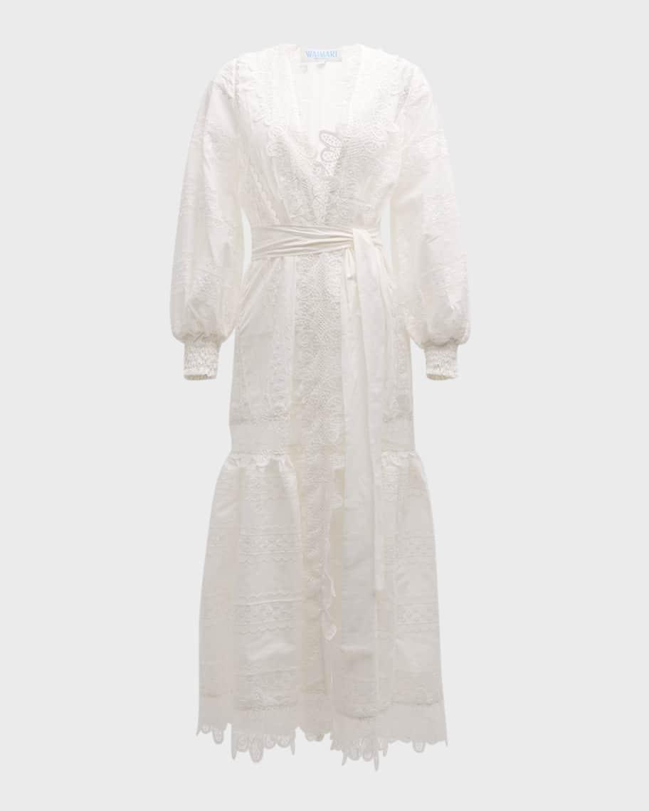 Rebecca Embroidered Lace Kimono Coverup  Product Image