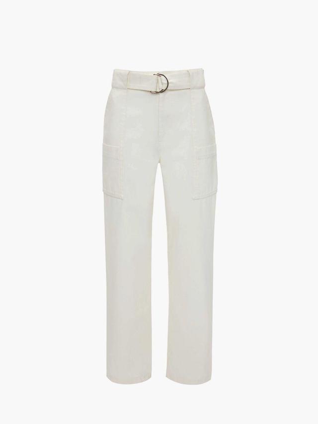 WIDE LEG CARGO TROUSERS in white | JW Anderson US  Product Image