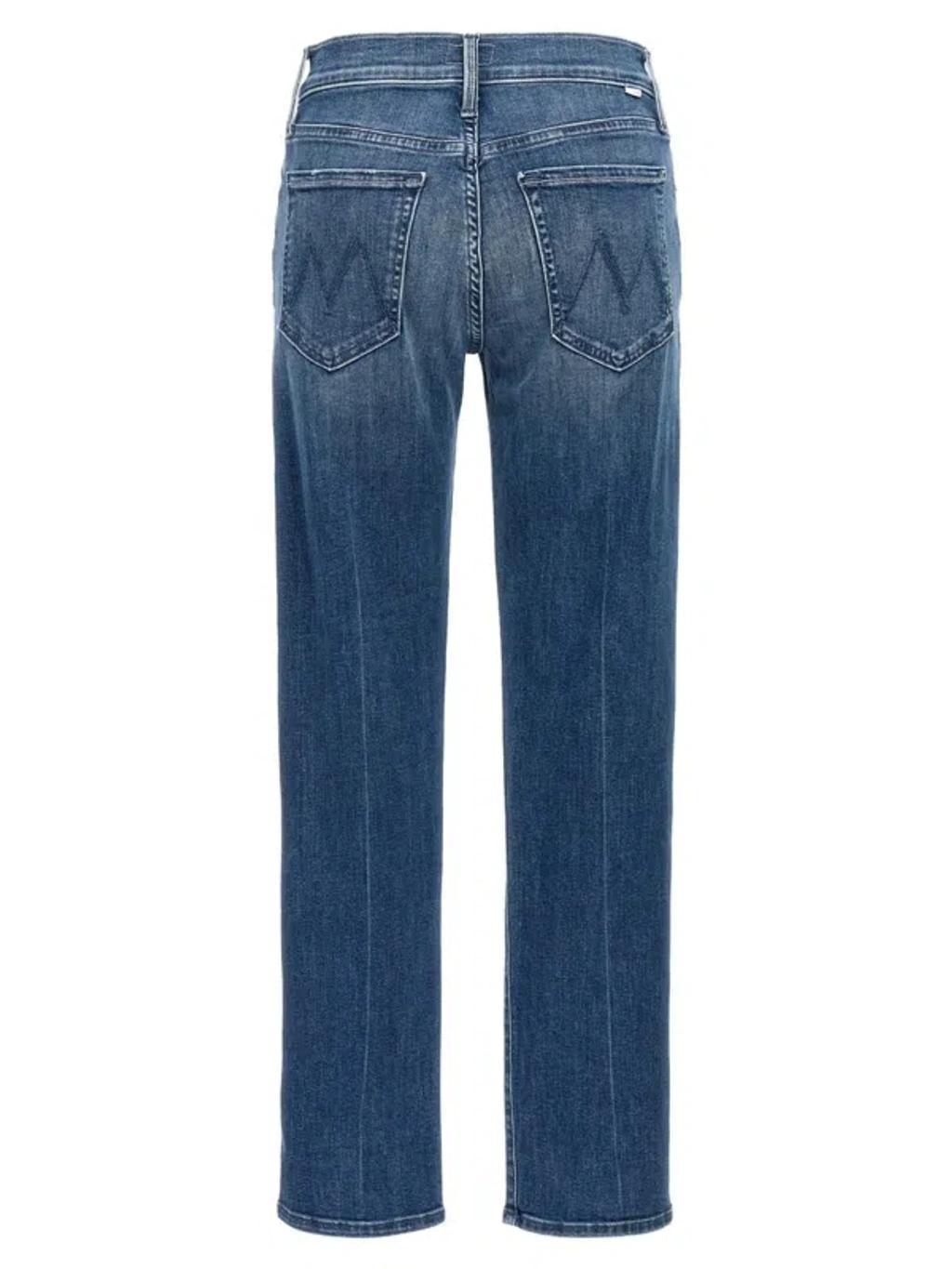 MOTHER The Mid Rise Hoker Hover Jeans In Blue Product Image