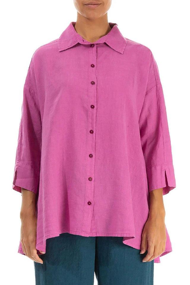 Grizas Linen Collared Blouse Product Image