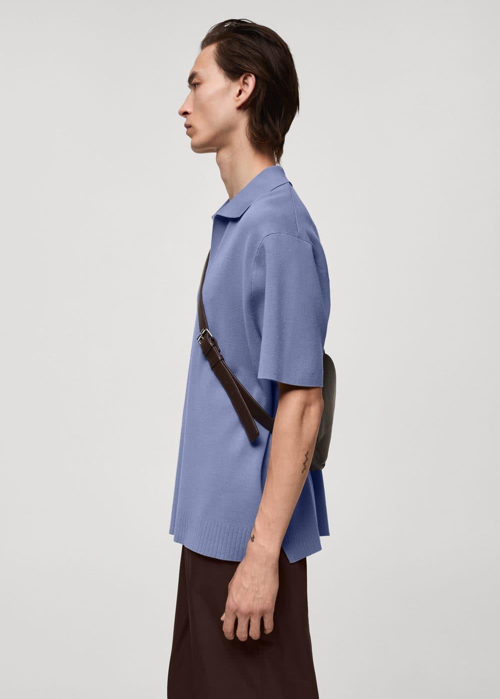 Mango Mens Knitted Polo Shirt Product Image