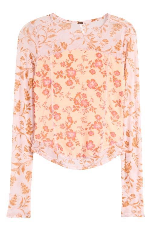 Bettys Garden Top In Coral Combo Product Image