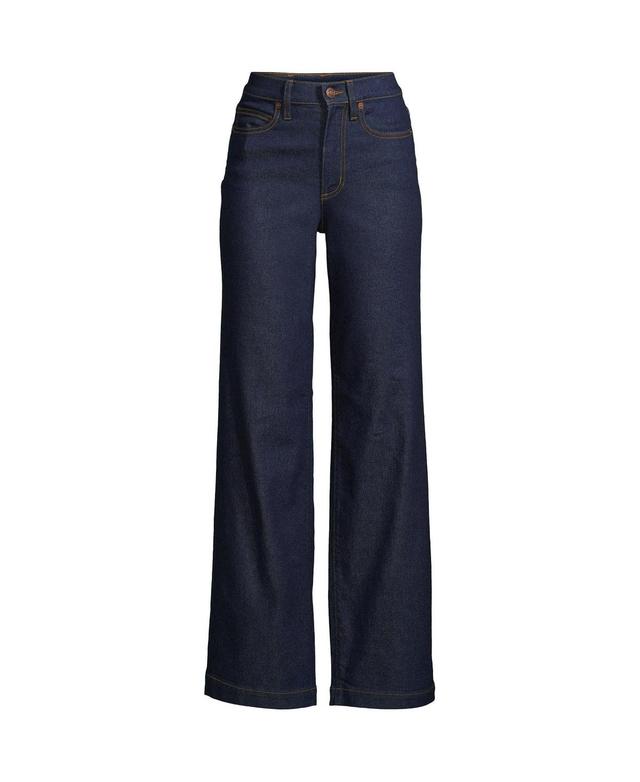 Womens Lands End High-Rise Wide Leg Jeans Product Image