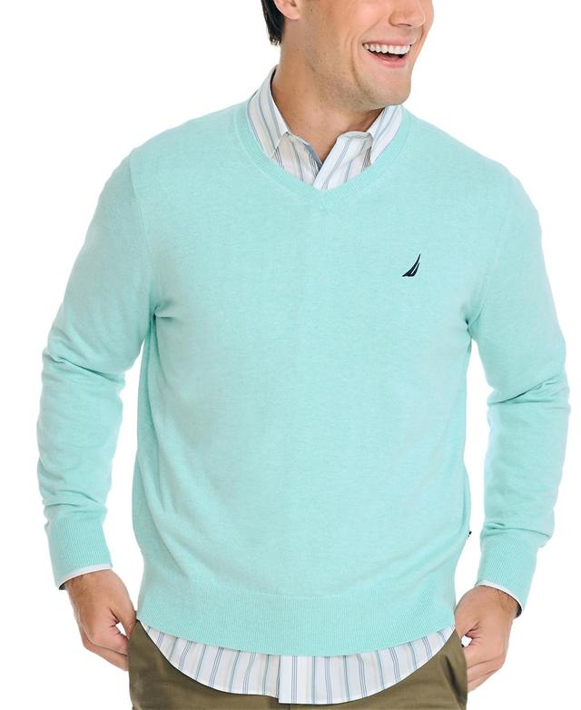 Nautica Mens Navtech Performance Classic-Fit Soft V-Neck Sweater Product Image