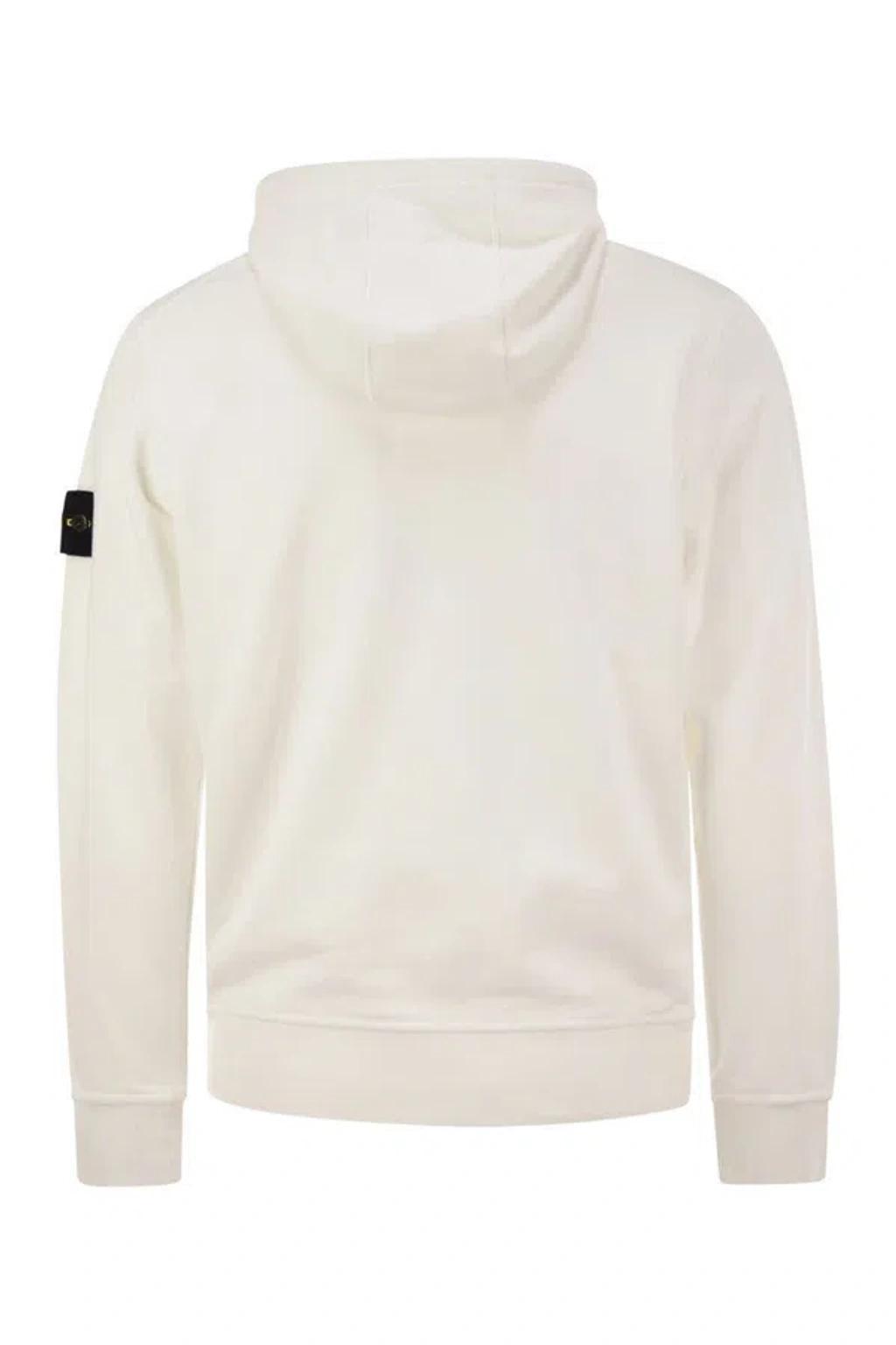 STONE ISLAND Hooded Sweatshirt In White Product Image