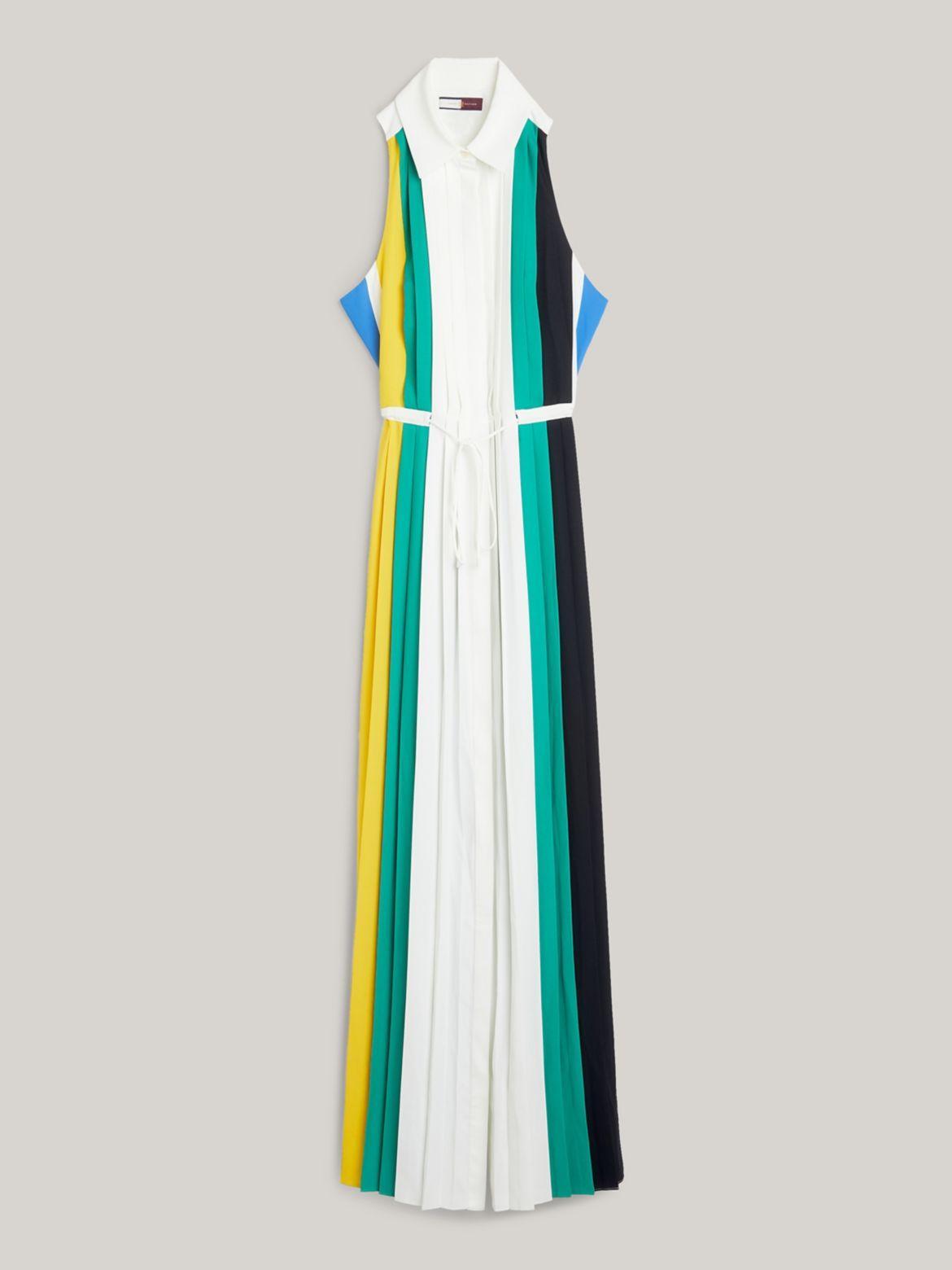 Tommy Hilfiger Women's Pleated Colorblock Maxi Dress Product Image