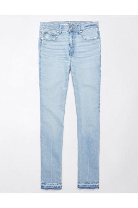 AE Stretch Super High-Waisted Straight Jean Womens Product Image