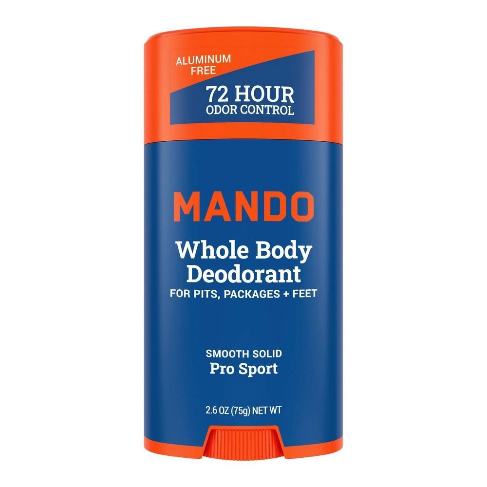 Mando Whole Body Deodorant - Men's Aluminum-Free Smooth Solid Stick Deodorant - Pro Sport - 2.6oz Product Image