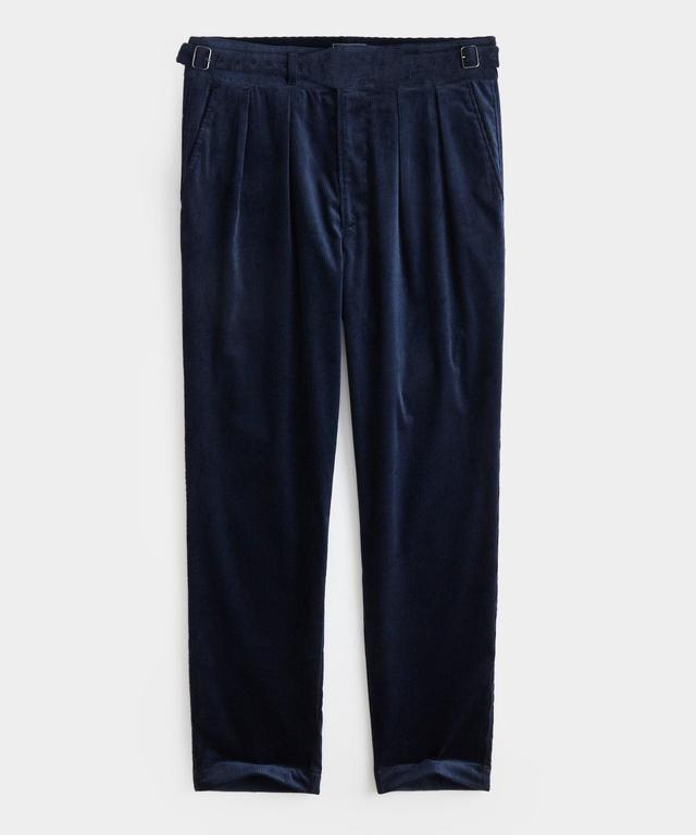 Italian Corduroy Gurkha Trouser in Navy Product Image