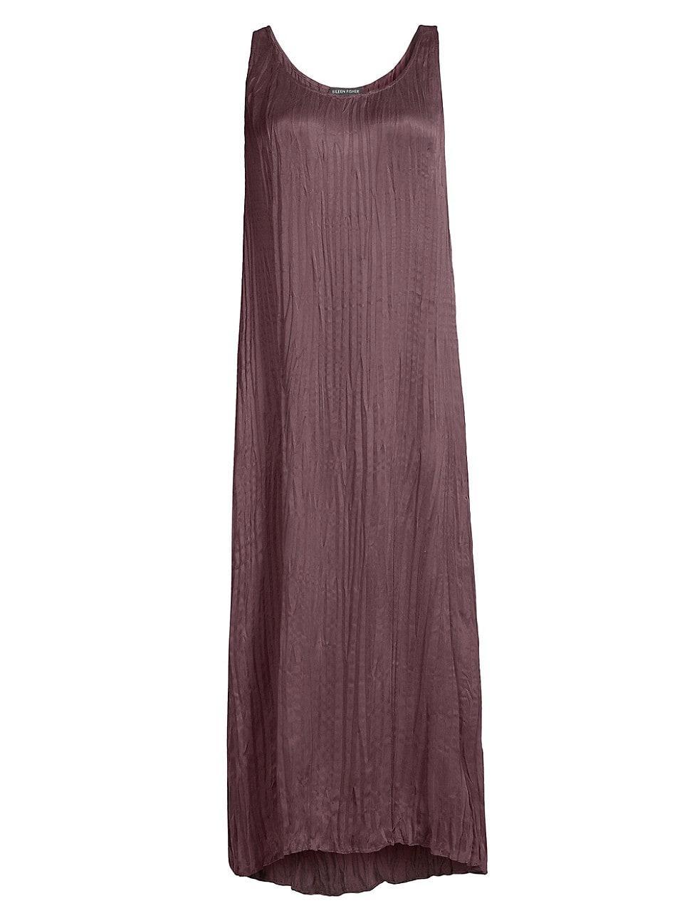 Womens Pleated Cupro Midi-Dress Product Image