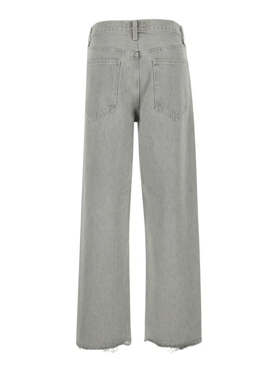 Grey Jeans With Criss Cros Detail In Denim Woman Product Image