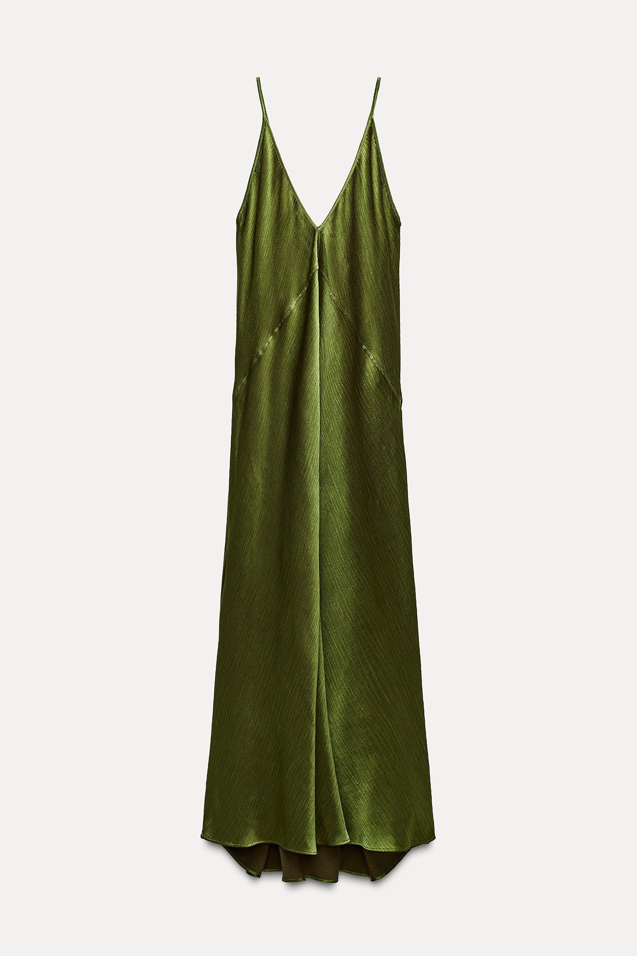 SATIN EFFECT SLIP DRESS ZW COLLECTION Product Image