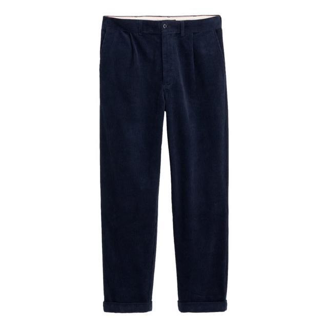 Standard Pleated Pant Dark Navy Corduroy Product Image