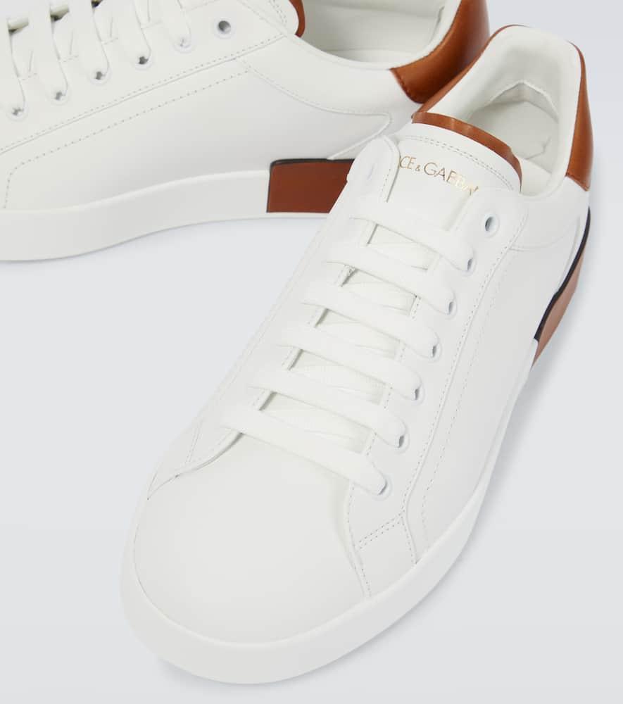 Portofino Leather Sneakers In White Product Image