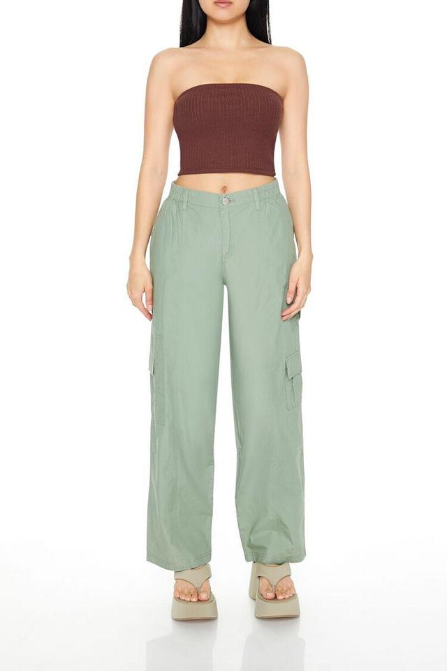 Poplin Cargo Pants | Forever 21 Product Image