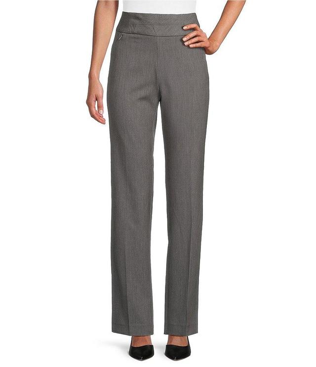 Investments the PARK AVE fit Stretch Front Pocketed Tummy Control Plaid Straight Leg Pants Product Image