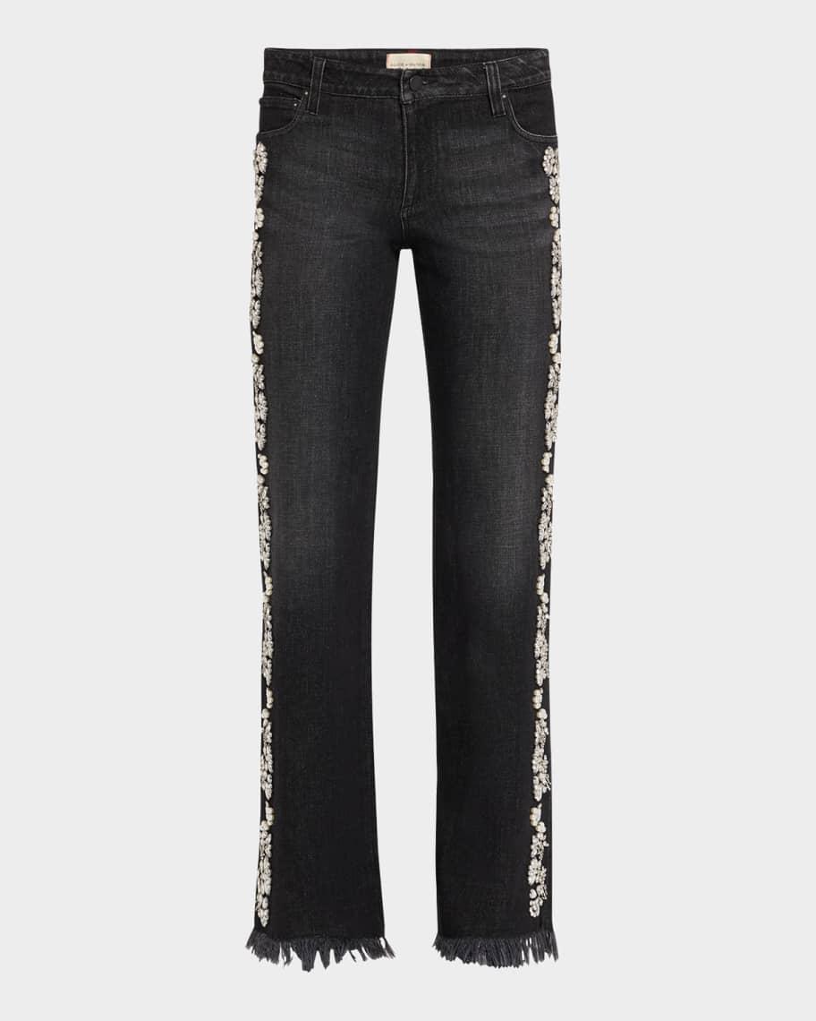 Roxie Embellished Straight-Leg Jeans Product Image