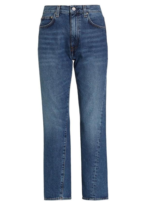 Womens Twisted Seam Straight Crop Jeans Product Image